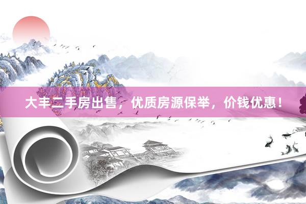 大丰二手房出售，优质房源保举，价钱优惠！
